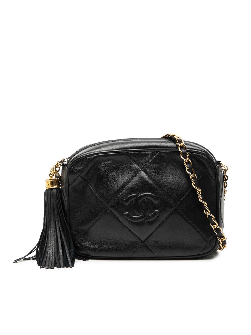 Chanel Vintage Diamond Cc Camera Bag #246452C29B
